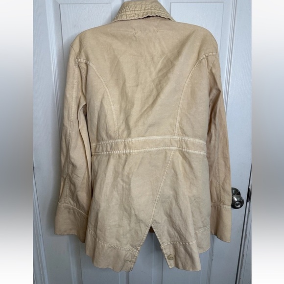 Sundance Every Angle Linen Blend Jacket Beige Button Up Outerwear Size XS - Picture 5 of 12